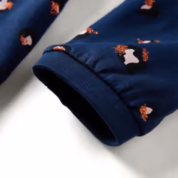Kids' Dress with Long Sleeves School Toddler Casual Girls' Dress Navy Blue - 140
