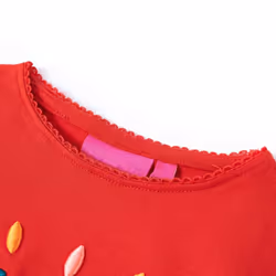 Kids' T-shirt with Long Sleeves Children's T Shirt Tops Tee Words 3D Design - red, 128 - Additional view 2