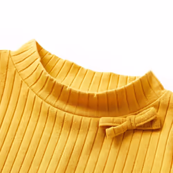 Kids' T-shirt with Long Sleeves Children's T Shirt Kids' Tops Tee Rib-knit - ochre, 128 - Additional view 2