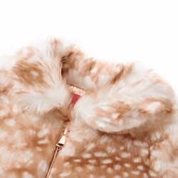 Kids' Coat Long Sleeve Children Jacket Outwear Collar Coat Faux Fur Cognac - 116