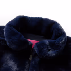 Kids' Coat Long Sleeve School Children's Jacket Outwear Collar Coat Faux Fur - navy, 128