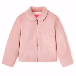 Kids' Coat Long Sleeve School Children's Jacket Outwear Collar Coat Faux Fur - pink, 140