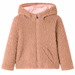 Kids' Hooded Jacket Long Sleeves Children's Jacket Coat Teddy Faux Fur Mint - cognac, 92