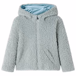 Kids' Hooded Jacket Long Sleeves Children's Jacket Coat Teddy Faux Fur Mint - green, 116