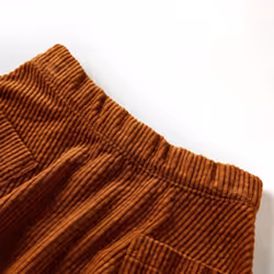 Kids' Skirt with Pockets Girl's Skater Skirt Kids School Short Skirt Corduroy - cognac, 92
