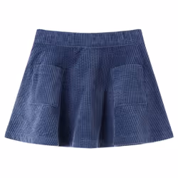 Kids' Skirt with Pockets Girl's Skater Skirt Kids School Short Skirt Corduroy - navy, 104