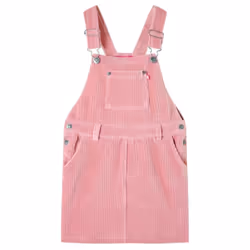 Kids' Overall Dress Girls Suspender Skirt Children School Dresses Corduroy - pink, 128
