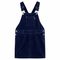 Kids' Overall Dress Girls Suspender Skirt Children School Dresses Corduroy - navy, 128