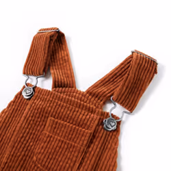 Kids' Overall Dress Girl Suspender Skirt Children's School Dress Corduroy - cognac, 104