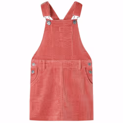 Kids' Overall Dress Girl Suspender Skirt Children's School Dress Corduroy - pink, 92