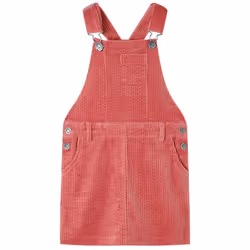 Kids' Overall Dress Girl Suspender Skirt Children's School Dress Corduroy - pink, 128