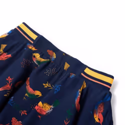 Kids' Skirt Children's Skater Skirt School Girls' Short Skirt Bird Print Navy - 92