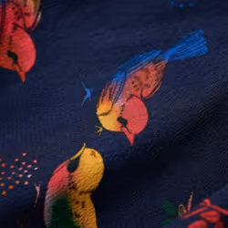 Kids' Skirt Children's Skater Skirt School Girls' Short Skirt Bird Print Navy - 92