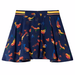 Kids' Skirt Children's Skater Skirt School Girls' Short Skirt Bird Print Navy - 104