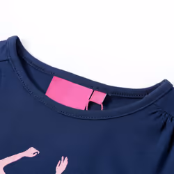 Kids' T-shirt with Long Sleeves Children's T Shirt Tee Ballerina Girl Print - navy, 116