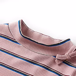 Kids' T-shirt with Long Sleeves Children's T Shirt Kids' Tops Tee Striped - light pink, 140 - Additional view 2