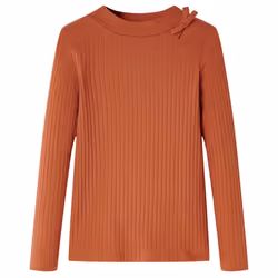 Kids' T-shirt with Long Sleeves Children's T Shirt Kids' Tops Toddler Tee - cognac, 92
