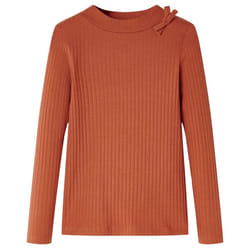 Kids' T-shirt with Long Sleeves Children's T Shirt Kids' Tops Toddler Tee - cognac, 116
