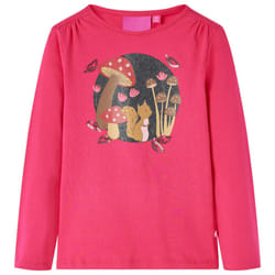 Kids' T-shirt with Long Sleeves Children's T Shirt Tee Squirrel Print Burnt - pink, 104