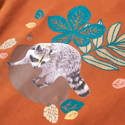 Kids' T-shirt with Long Sleeves Children's T Shirt Kids' Tops Tee Animal Print - cognac, 140