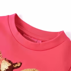 Kids' Sweatshirt Long Sleeves Pullover Kids' Top Sequined Squirrel Bright Rose - 92