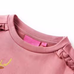 Kids' Sweatshirt Tops Long Sleeves Toddler Tops Pullover Deer Print Raspberry - 116