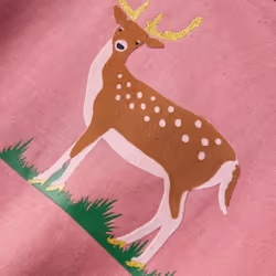 Kids' Sweatshirt Tops Long Sleeves Toddler Tops Pullover Deer Print Raspberry - 116