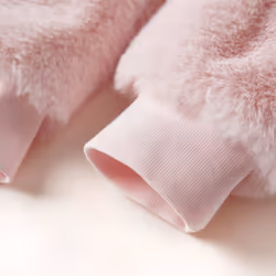 Kids' Jacket Long Sleeve Children's Coat Zip up Jacket Faux Fur Soft Pink - 104