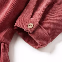 Kids' Dress with Long Sleeves School Short Girls' Dress Corduroy Old Pink - 116