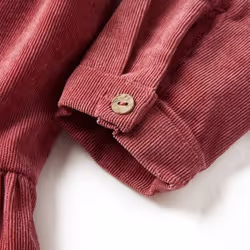 Kids' Dress with Long Sleeves School Short Girls' Dress Corduroy Old Pink - 128