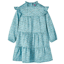 Kids' Dress with Long Sleeves School Children's Casual Girls Dresses Blue - 104