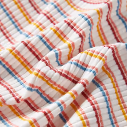 Kids' T-shirt with Long Sleeves Children's T Shirt Tee Mock Turtleneck Stripes - ecru, 116 - Additional view 5