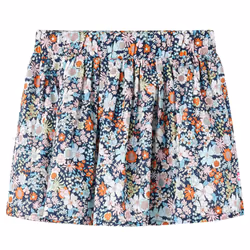 Kids' Skirt Girl's Skater Skirt Toddler Kid Short Skirt Floral Print Dark Blue - 92