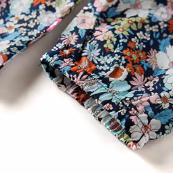 Kids' Shirt with Long Sleeves Children Girls' Shirt Floral Print Dark Blue - 140