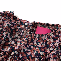 Kids' Shirt with Long Sleeves Children Girls' Shirt Floral Print Dark Pink - 128