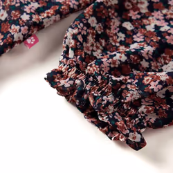 Kids' Shirt with Long Sleeves Children Girls' Shirt Floral Print Dark Pink - 128