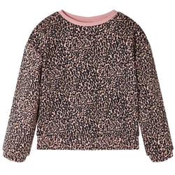 Kids' Sweatshirt Long Sleeves Toddler Tops Pullover Leopard Print Medium Pink - 104