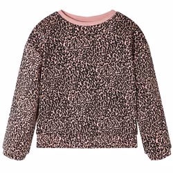 Kids' Sweatshirt Long Sleeves Toddler Tops Pullover Leopard Print Medium Pink - 116