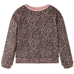 Kids' Sweatshirt Long Sleeves Toddler Tops Pullover Leopard Print Medium Pink - 116
