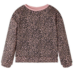 Kids' Sweatshirt Long Sleeves Toddler Tops Pullover Leopard Print Medium Pink - 128