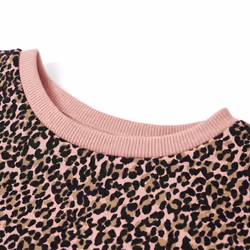 Kids' Sweatshirt Long Sleeves Toddler Tops Pullover Leopard Print Medium Pink - 128