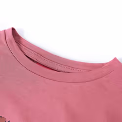 Kids' T-shirt with Long Sleeves Children's T Shirt Tee Kitten Print Raspberry - 92