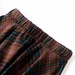 Kids' Skirt Girls Skater Skirt Toddler School Short Skirt Plaid Pattern Cognac - 92