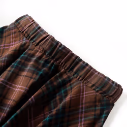 Kids' Skirt Girls Skater Skirt Toddler School Short Skirt Plaid Pattern Cognac - 104