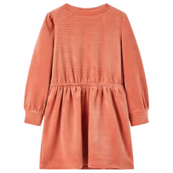 Kids' Dress with Long Sleeves Toddler Short School Girl's Dress Medium Pink - 104