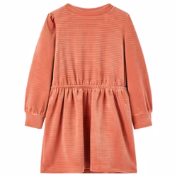 Kids' Dress with Long Sleeves Toddler Short School Girl's Dress Medium Pink - 128