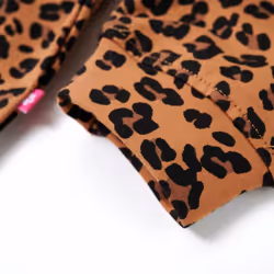 Kids' Sweatshirt Long Sleeves Pullover Kids Top Leopard Print Light Cognac - 116