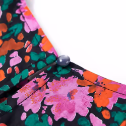 Kids' Dress with Long Sleeves Girls' Dress Skirt Floral Print Bright Pink - 92 - Additional view 5