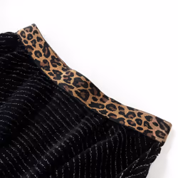 Kids' Skirt with Leopard Waistband Kids Girl's Skater Skirt Short Skirt Black - 92