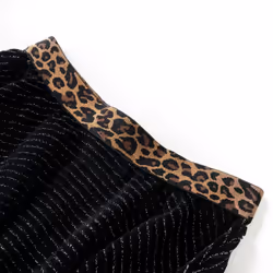Kids' Skirt with Leopard Waistband Kids Girl's Skater Skirt Short Skirt Black - 104